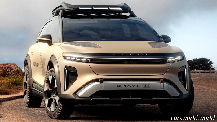 El Gravity X de Lucid parece que podría resistir un camino de tierra si recibe suficiente aviso | Carscoops